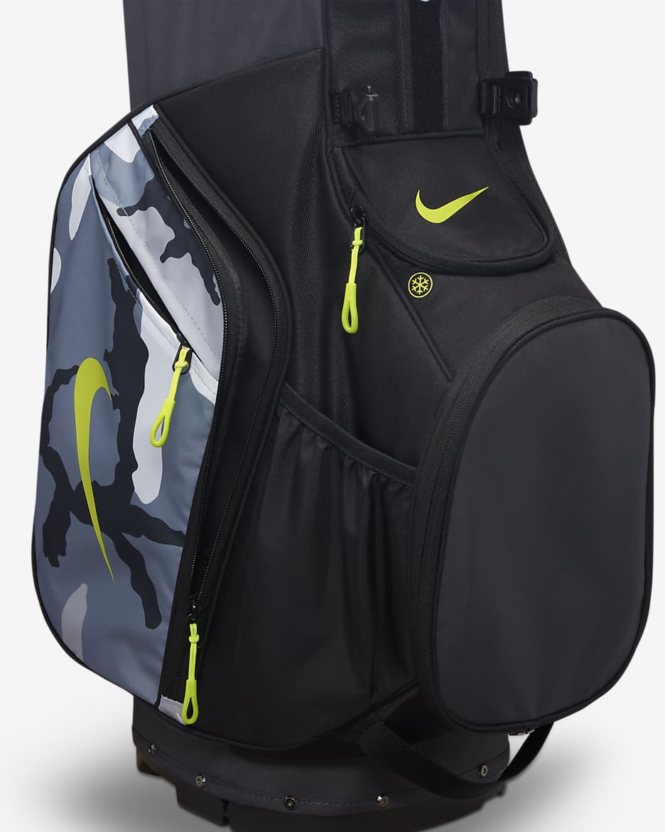 Nike Air Hybrid Stand Carry Golf Bag 14-Way Divider BLACK w/ Rain Hood 2024 #87823